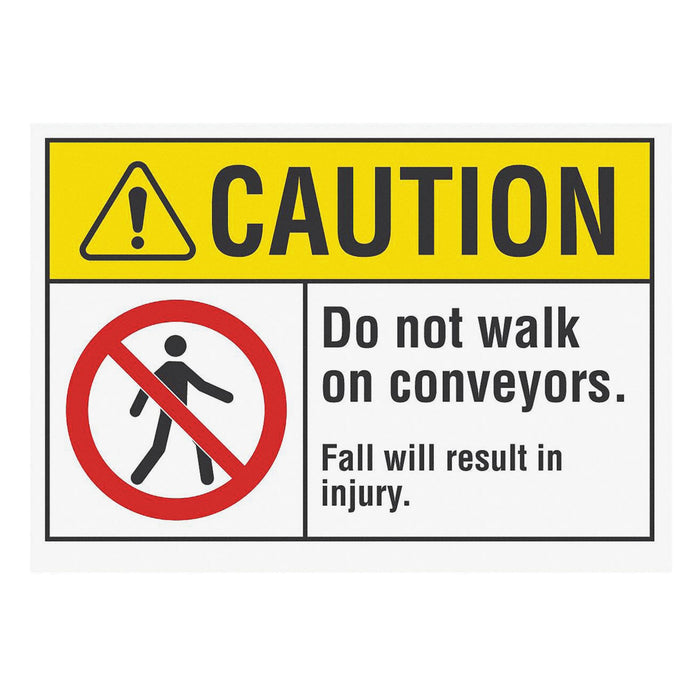 Caution Sign 7inx10in Non-PVC Polymer
