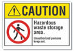 Caution Sign 10in x 14in Non-PVC Polymer