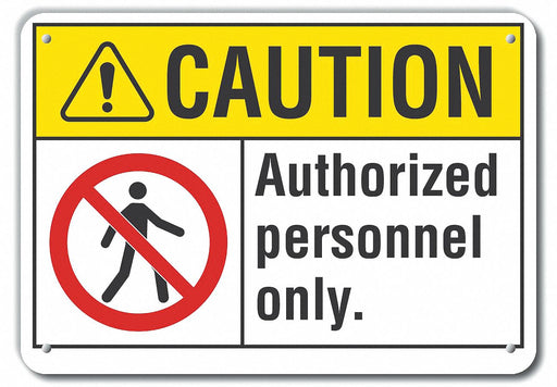 Caution Sign 10 inx14 in Plastic