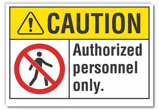 Caution Sign 7inx10in Non-PVC Polymer