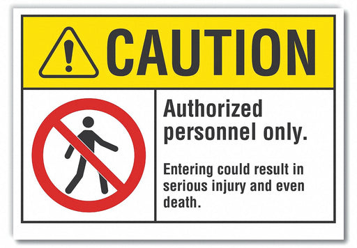 Caution Sign 7inx10in Non-PVC Polymer