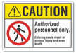 Caution Sign 7inx10in Non-PVC Polymer