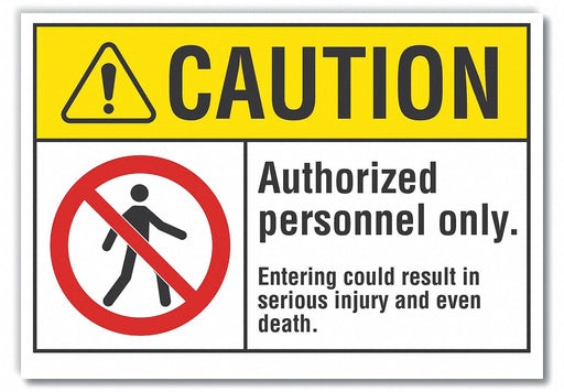Caution Sign 7inx10in Non-PVC Polymer