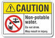 Caution Sign 7 in x 10 in Aluminum