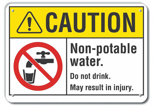Caution Sign 10 in x 14 in Plastic