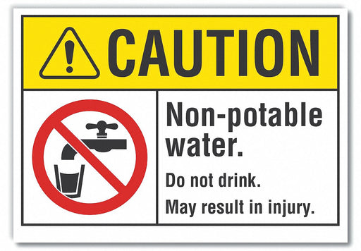 Caution Sign 7inx10in Non-PVC Polymer