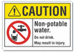 Caution Sign 10in x 14in Non-PVC Polymer