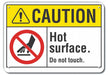 Caution Sign 7 inx10 in Plastic