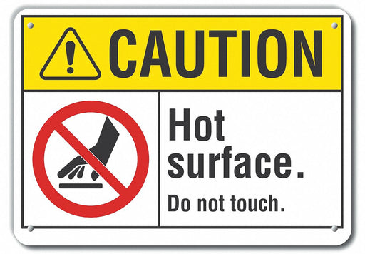 Caution Sign 7 inx10 in Plastic