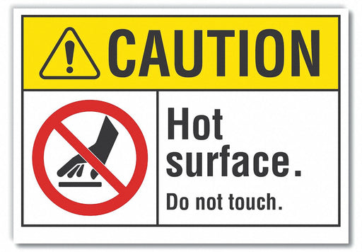 Caution Sign 7inx10in Non-PVC Polymer