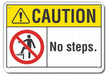 Rflct Steps Caution Sign 7x10in Alum