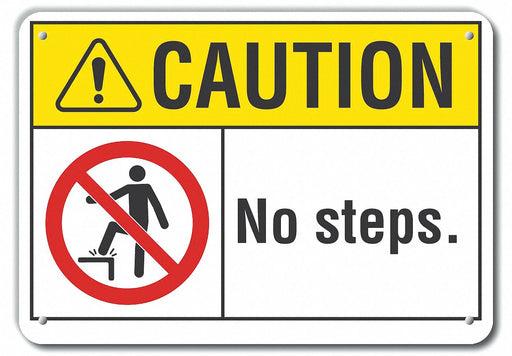 Caution Sign 7 inx10 in Plastic