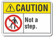 Caution Sign 7 in x 10 in Aluminum