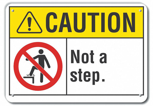 Caution Sign 10 in x 14 in Plastic