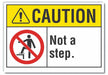 Caution Sign 7inx10in Non-PVC Polymer