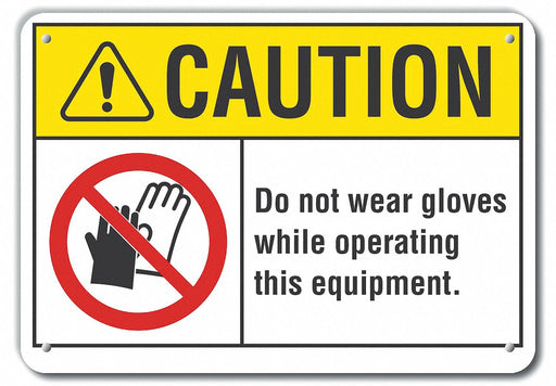 Caution Sign 7 inx10 in Plastic