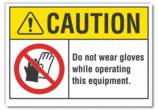 Caution Sign 7inx10in Non-PVC Polymer