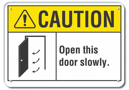 Caution Sign 10 in x 14 in Plastic