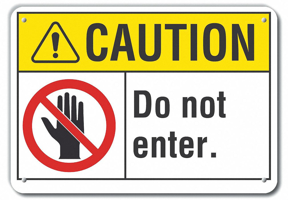 Caution Sign 7 inx10 in Plastic