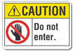 Caution Sign 7 inx10 in Plastic