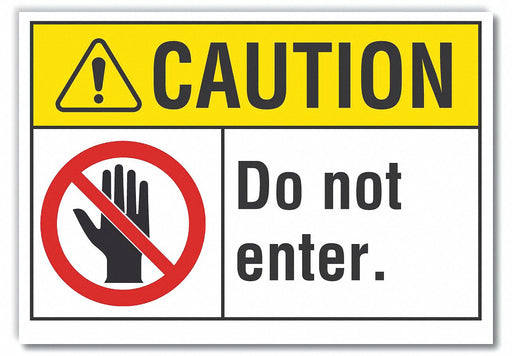 Caution Sign 10inx14in Non-PVC Polymer
