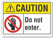 Caution Sign 7inx10in Non-PVC Polymer