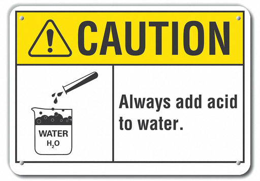 Caution Sign 10 in x 14 in Plastic