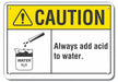 Caution Sign 7 in x 10 in Plastic