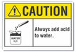 Caution Sign 7inx10in Non-PVC Polymer