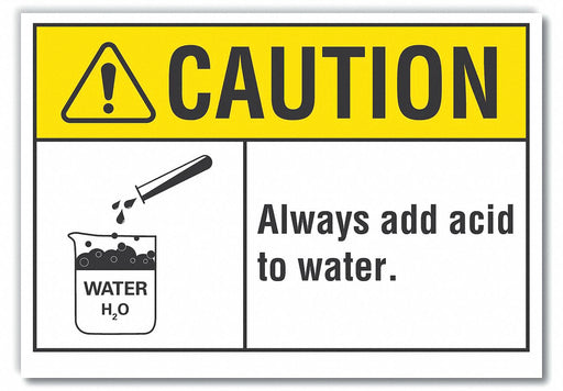 Caution Sign 7inx10in Non-PVC Polymer