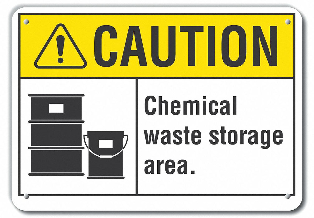 Caution Sign 10 inx14 in Plastic
