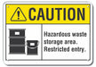 Caution Sign 10 in x 14 in Plastic