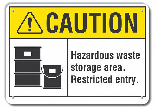 Caution Sign 10 in x 14 in Plastic