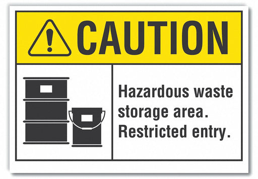 Caution Sign 10inx14in Non-PVC Polymer