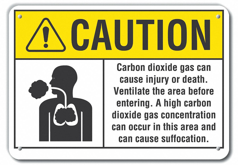 Caution Sign 7 in x 10 in Aluminum