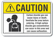 Rflctv Carbon Dioxide Caut Sign 10x14in