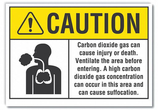 Caution Sign 7inx10in Non-PVC Polymer