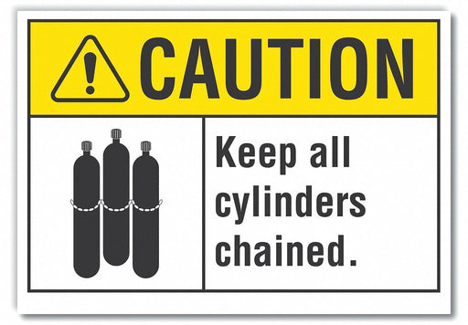 Caution Sign 7inx10in Non-PVC Polymer