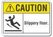 Caution Sign 7 inx10 in Plastic