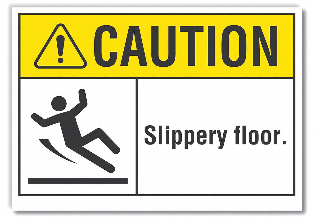 Caution Sign 7in x 10in Non-PVC Polymer
