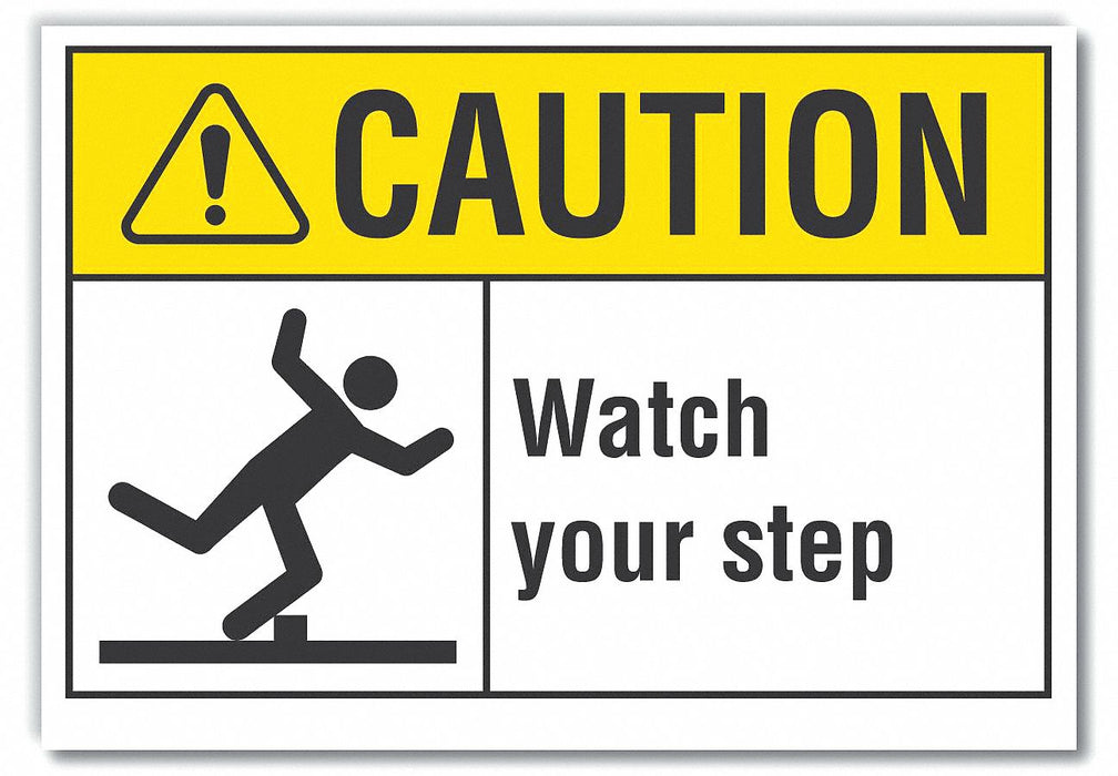Caution Sign 7inx10in Non-PVC Polymer