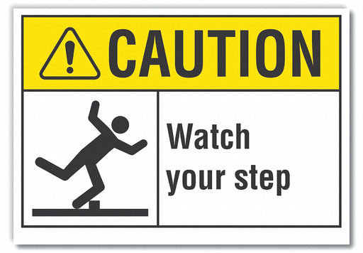 Caution Sign 7inx10in Non-PVC Polymer