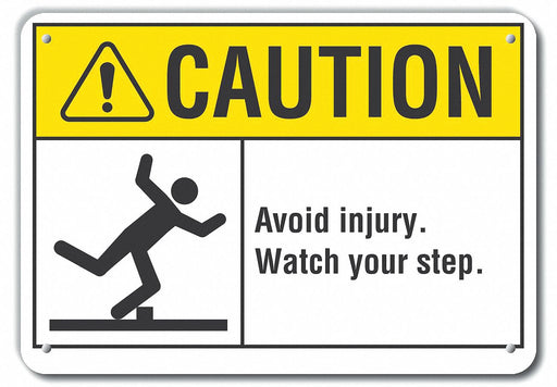 Caution Sign 10 inx14 in Plastic