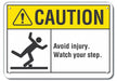 Caution Sign 7 inx10 in Plastic