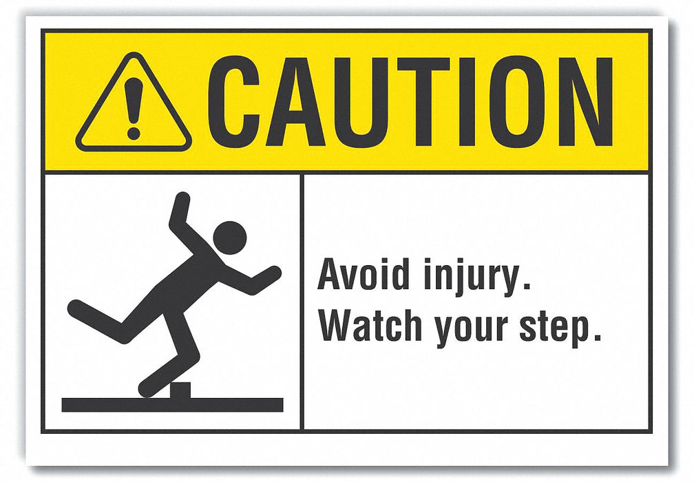 Caution Sign 7inx10in Non-PVC Polymer