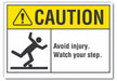 Caution Sign 7inx10in Non-PVC Polymer
