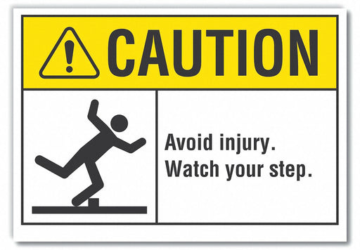 Caution Sign 10in x 14in Non-PVC Polymer