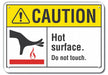 Caution Sign 7 in x 10 in Plastic