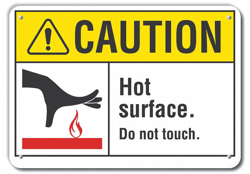 Caution Sign 10 in x 14 in Plastic