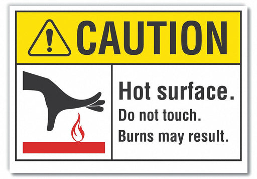 Caution Sign 7in x 10in Non-PVC Polymer